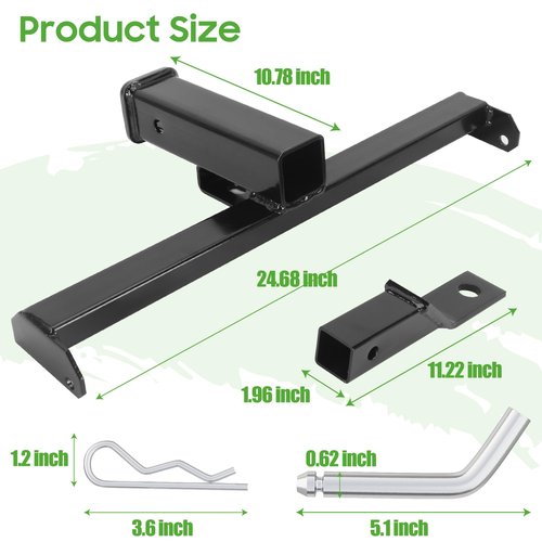 10L0L Golf Cart Bumper Trailer Hitch Suitable for EZGO RXV 2008+ Models,Trailer Hitch Fit for Golf Cart Backseat Footrest