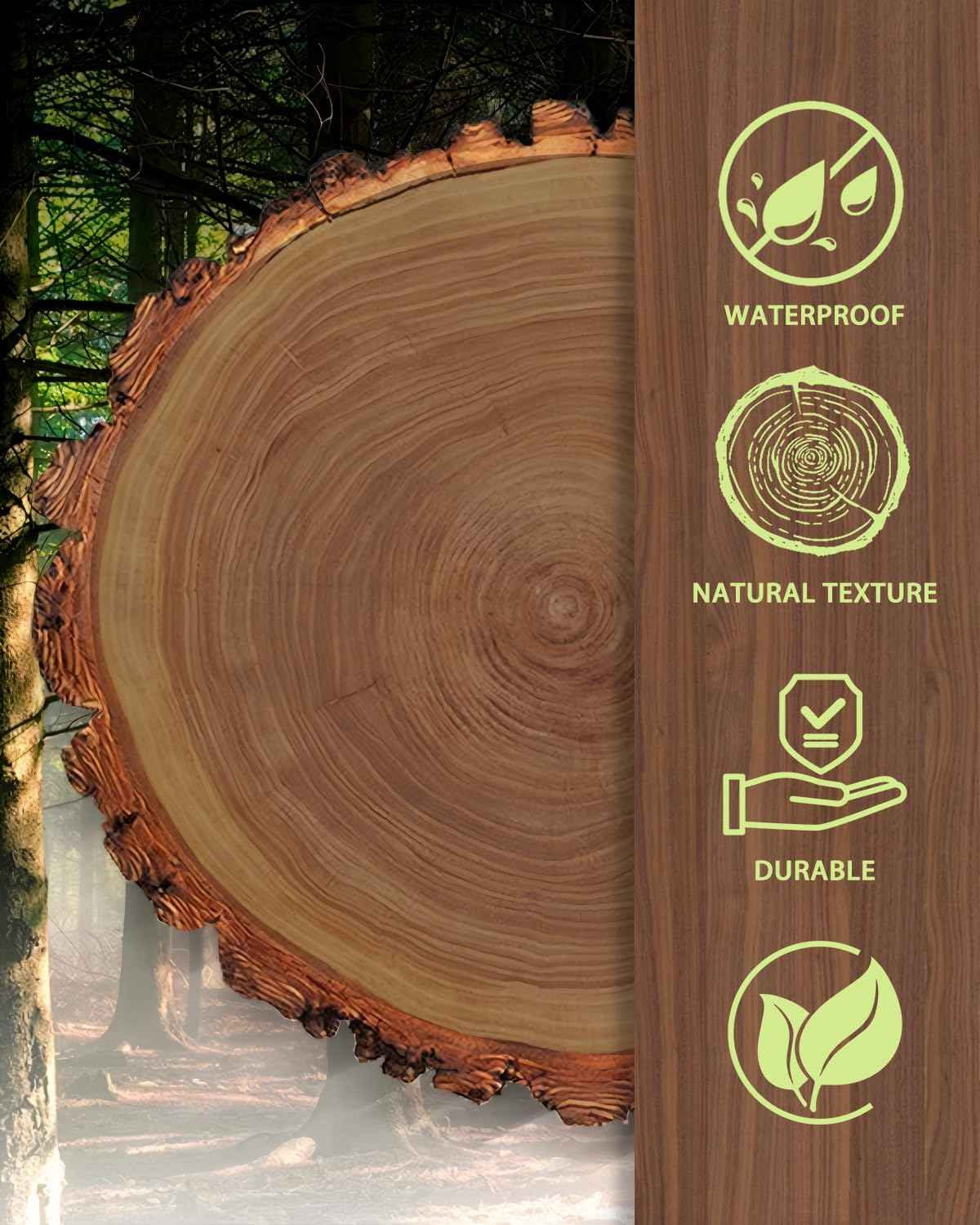 Adhesive Wood Double Toilet Paper Holder with Shelf Storage, Wall Mount Wooden Toilet Paper Roll Holder and Wipes Holder with Phone Shelf, 304 Stainless Steel & Wood, Double Roll Matte Black