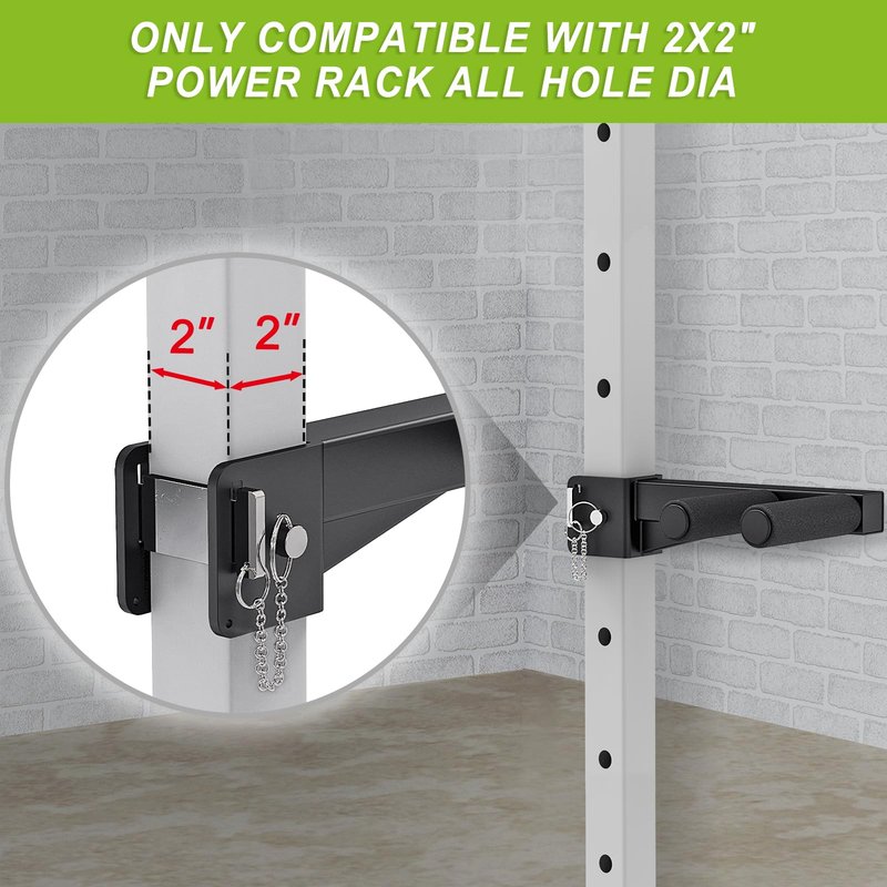 Lifeswell Dip Bar Attachment for 2" x 2" Power Rack, Non-Slip Wide & Narrow Grip Handles, 500 lbs Capacity, Squat Rack Attachment for Dips, Inverted Rows, Push-Ups