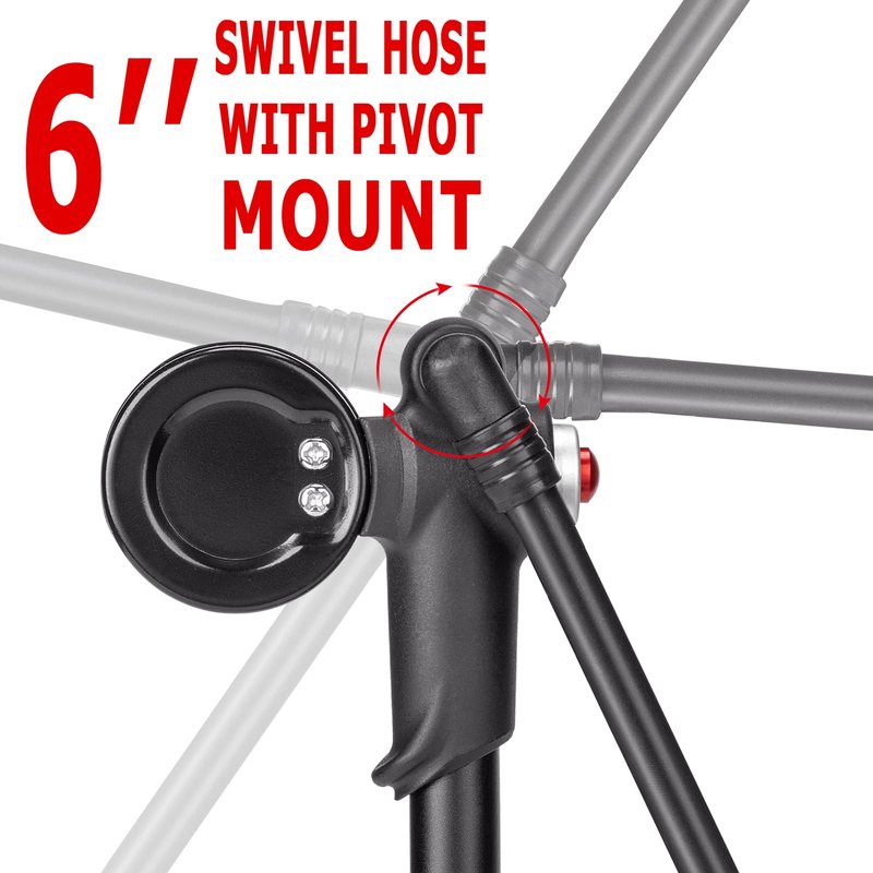 Shock Pump for Mountain, Road Bikes and Motorcycle - 300 Psi High Pressure for Front Fork and Rear Suspension Air Shocks Pump with Gauge -Portable Mini Pump with Air Bleed Button (Black)