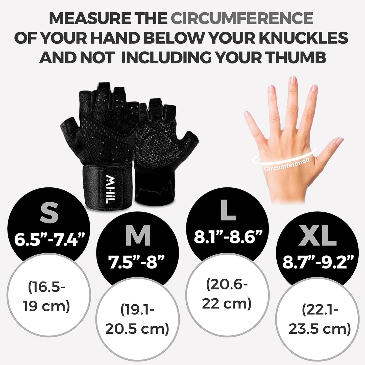 MhIL Workout Gloves for Women - Breathable Gym Gloves with Palm Protection & Enhanced Grip | Padded Weightlifting Gloves with Wrist Wraps