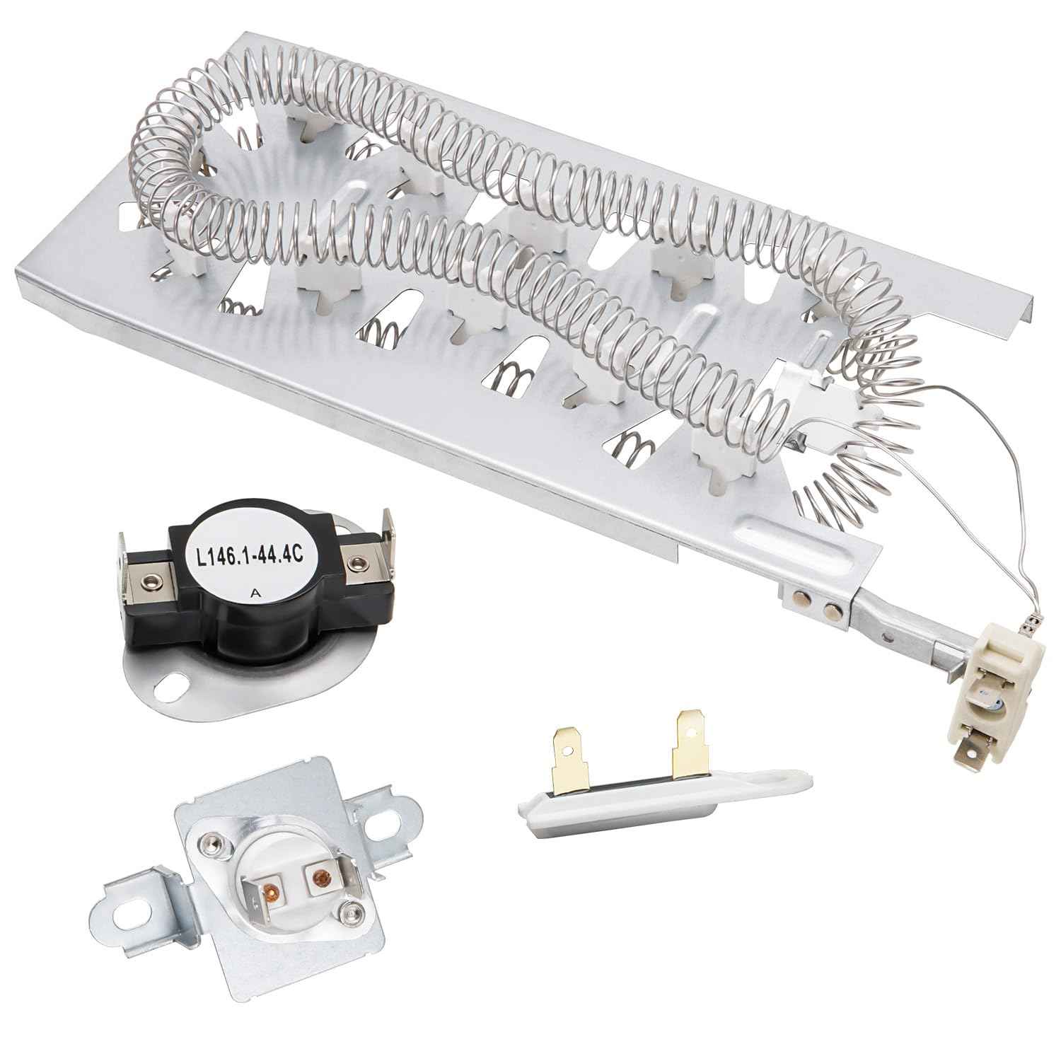 Dryer Heating Element Kit Fit for Maytag Epic z Bravos MEDB835DW4 MEDB765FW0 MEDB855DC4 MEDX700XL0 MEDX700XW0 MED9600SQ0 MEDB835DC4 MEDX500XW0 MED9700SQ0 MED3500FW1