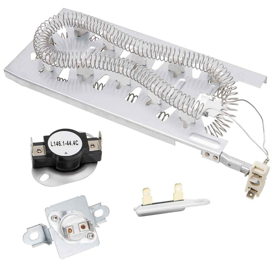 Dryer Heating Element Kit Fit for Maytag Epic z Bravos MEDB835DW4 MEDB765FW0 MEDB855DC4 MEDX700XL0 MEDX700XW0 MED9600SQ0 MEDB835DC4 MEDX500XW0 MED9700SQ0 MED3500FW1