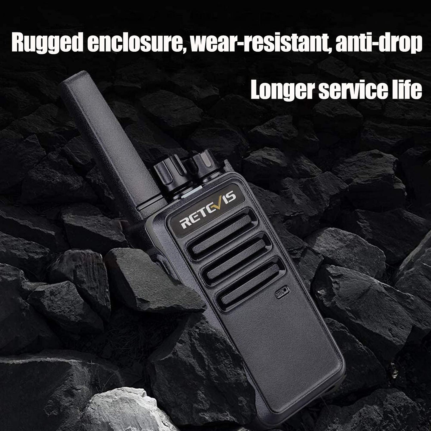 Retevis RT68 Two Way Radios Long Range,Walkie Talkies for Adults Rechargeable with 5 Port USB Charging Station,Portable FRS Two-Way Radios Hunting Outdoors Hiking Road Trips(4 Pack)