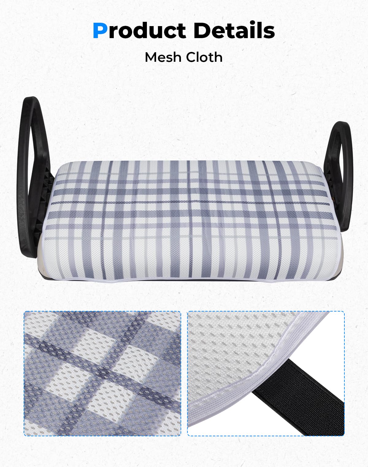 KEMIMOTO Universal Golf Cart Seat Towel Blanket, Comfortable Golf Cart Seat Cover, Cooling Breathable Mesh Fabric, Compatible with EZGO, Club Car and More 2-Seat Golf Carts, Gray