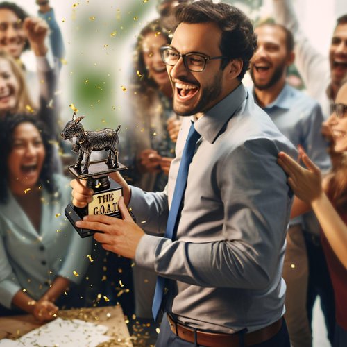 Flexzion Goat Trophy Award - Funny Engraved Recognition Gift for Adults | Unique Plaque for Fantasy Sports, Teachers & Friends
