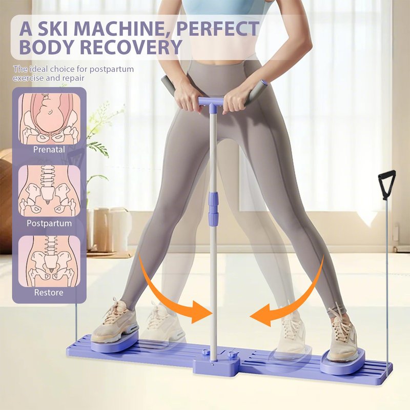 Ski Machine Simulated Ski Trainer With Non-Slip Pedal & Adjustable Armrests, Leg Ski Machines Exercise Equipment Multi Functional Ski Machine Leg Beautifier, Hip Trainer, Pelvic Floor Trainer For Home