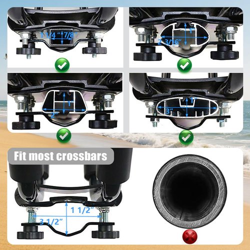 2 Pairs Kayak Roof Rack J-Bar Carrier Holder Car Top Mount Racks for Canoe, SUV, Cars, Truck, Surf Ski, for Trip