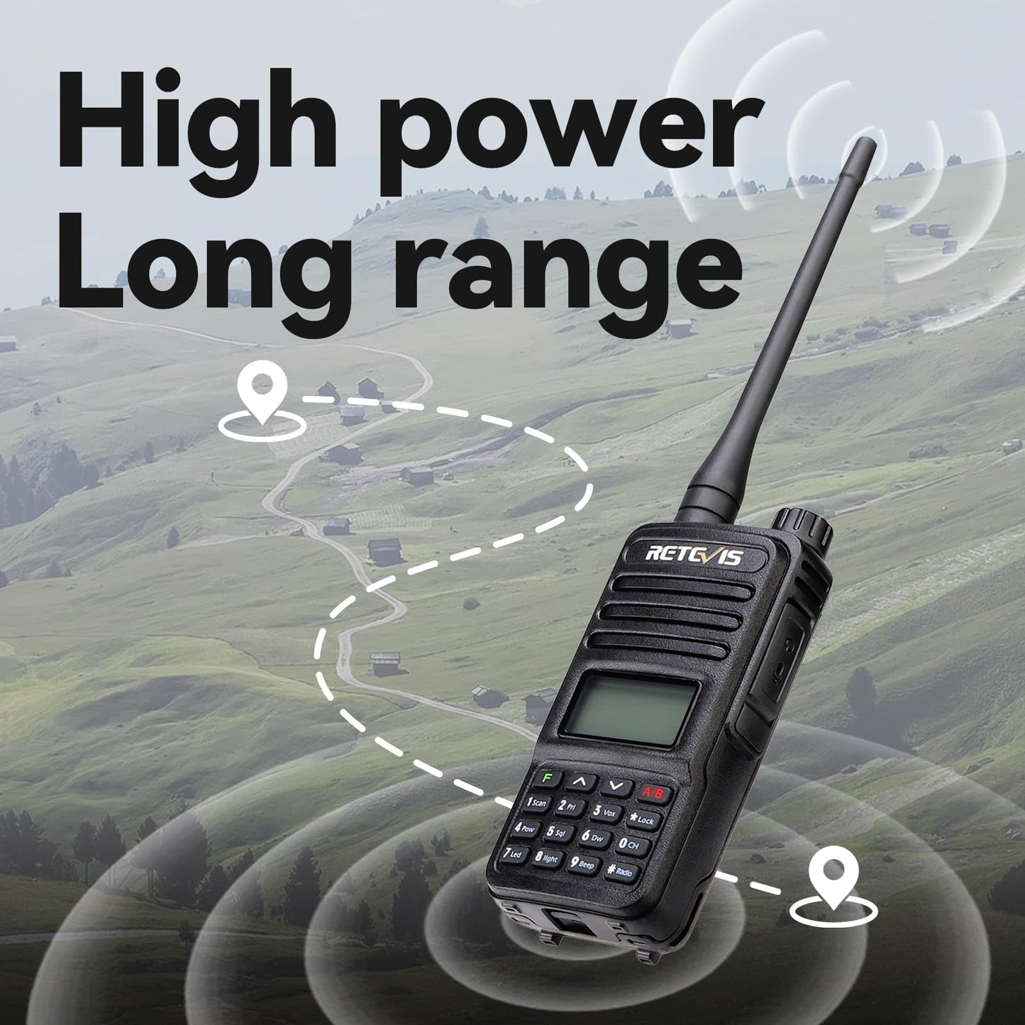 Retevis RT85 Handheld Ham Radio,Emergency Walkie Talkies Long Range,Dual Band,Built in VFO,200CH,VOX,FM,DTMF,Flashlight,1400mAh,Portable Two Way Radio for Survival Preppers Snowstorm Off-Grid(2 Pack)