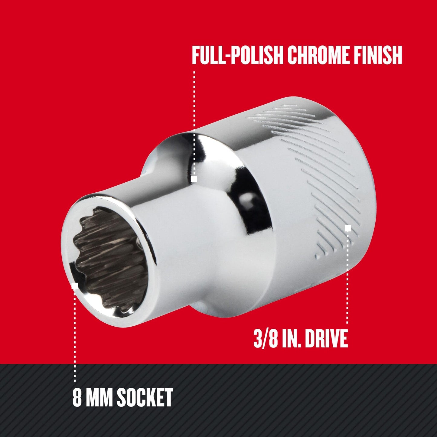 CRAFTSMAN Socket 3/8 Dr 8Mm 12Pt (CMMT44296)