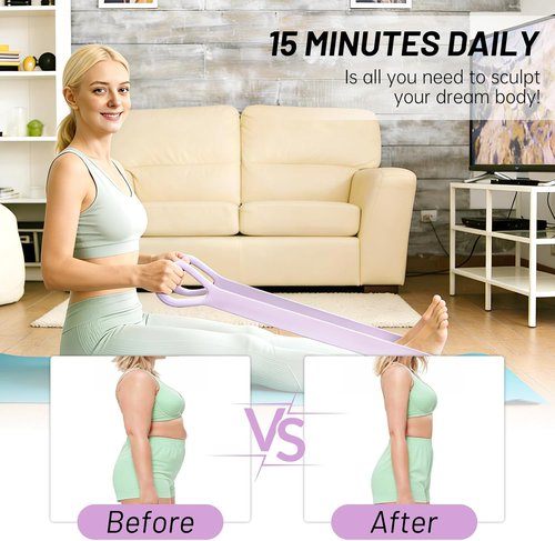 Figure 8 Exercise Bands - Set of 3 Resistance Bands with Handles for Arm, Back & Leg Training