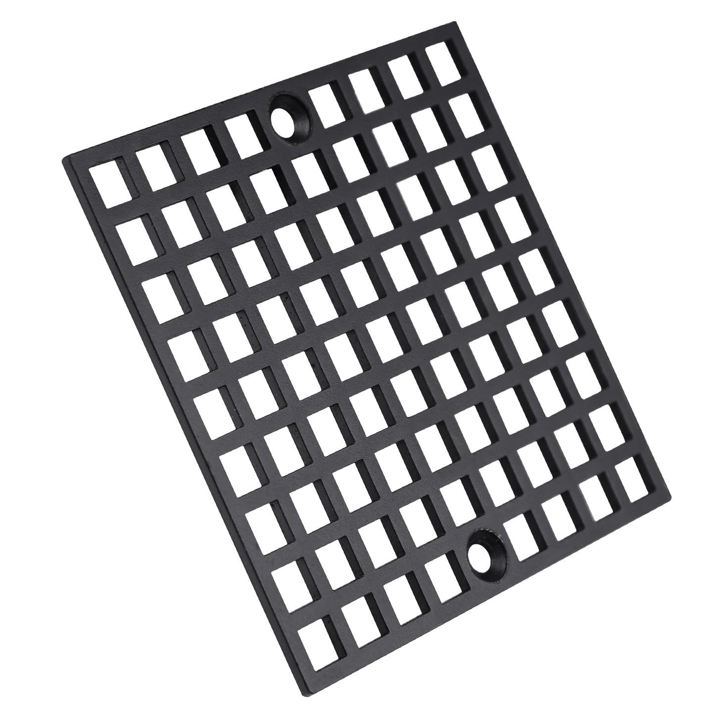 4" Matte Black Shower Drain Cover, 304 Stainless Steel Square Floor Drain Cover Replacement, Drain Strainer and Hair Catcher for Showers, Bathrooms, and Sinks
