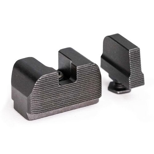TAG Precision OR Gun Sights Compatible with Glock 9MM/.40 S&W | Durable CNC Machined Steel Nitride Coated Optics Ready Front & Rear Handgun Sights with Easy Customization | Plain (TSP)