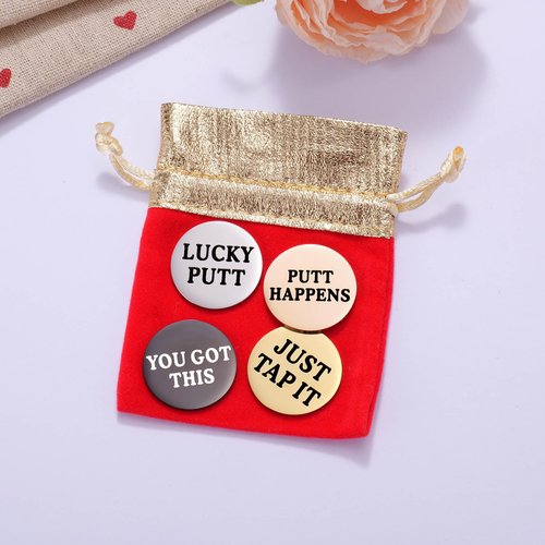 Kvekstio 4PCS Golf Ball Markers Gift, Novelty Golfs Gag Gifts for Golf Sport Players, You Got This Golfer Ball Line Marker Token Set, On-Course Accessories, Funny Golfs Marker Gift for Women Men