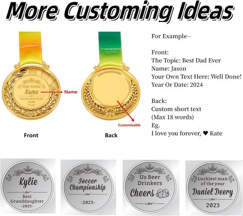 Custom Gold Medals - Personalized Award Medals for Sports, School Events & Ceremonies | Design Your Own