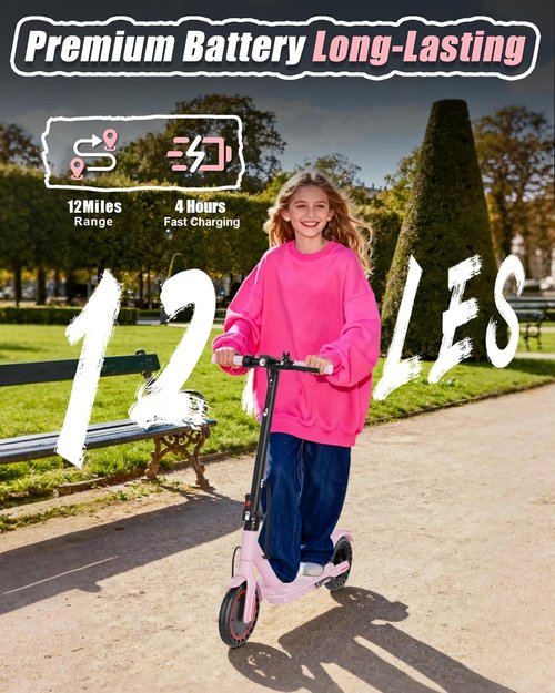 Electric Scooter by [Brand Name] - High-Speed Folding Escooter for Adults & Kids | 10-28 Mile Range, Dual Suspension