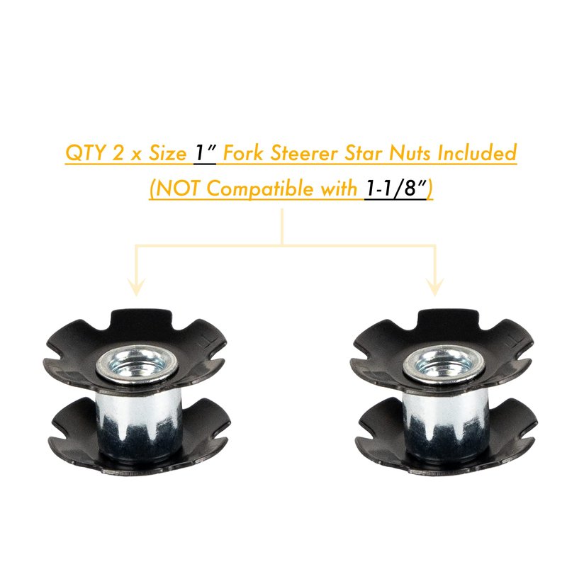 BIKEHAND Bike Bicycle Star Nut Setting Install Tool - 1" Star Nuts x2 Included - NOT Compatible with 1-1/8"