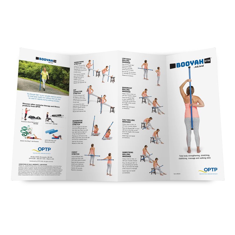 OPTP Booyah Stik by Bob and Brad - Yoga Stick for Stretching, Walking, and Exercise - Physical Therapy Stick, Pilates Stick, or Fitness Stick for Balance and Mobility Training