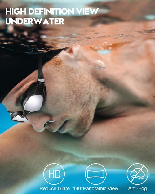 Aegend Swim Goggles - Upgraded Anti-Fog Technology for Clear Vision | Comfortable Fit