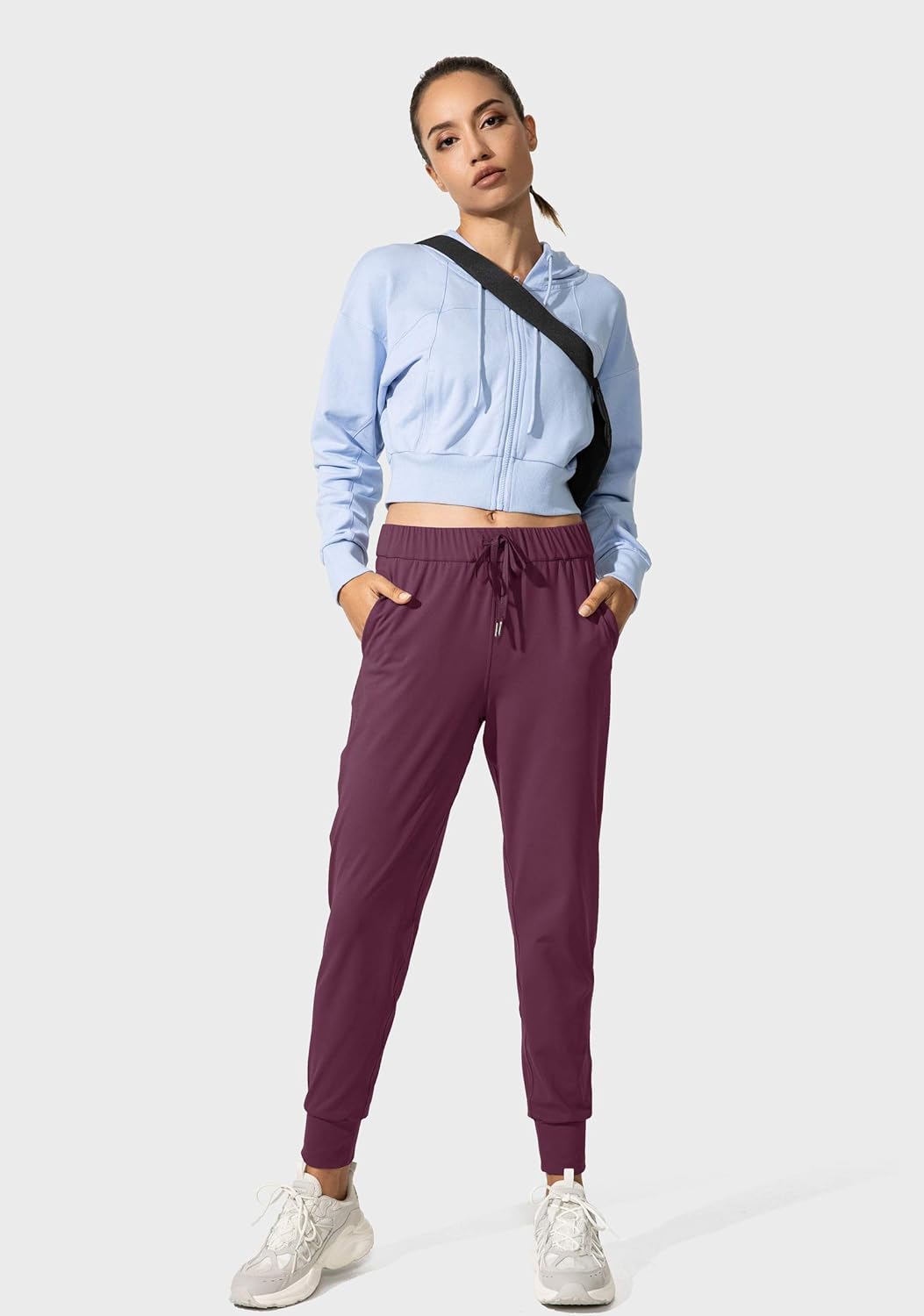 SANTINY Women's Jogger Pants - Comfortable Drawstring Sweatpants with Pockets for Lounge & Workout