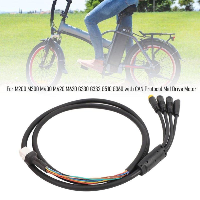 aqxreight Electric Bike Extension Cable Mid Drive Motor Wire Harness Suitable for M200 M300 M400 M420 M620 G330 G332 G510 G360 with CAN Protocol Mid Drive Motor