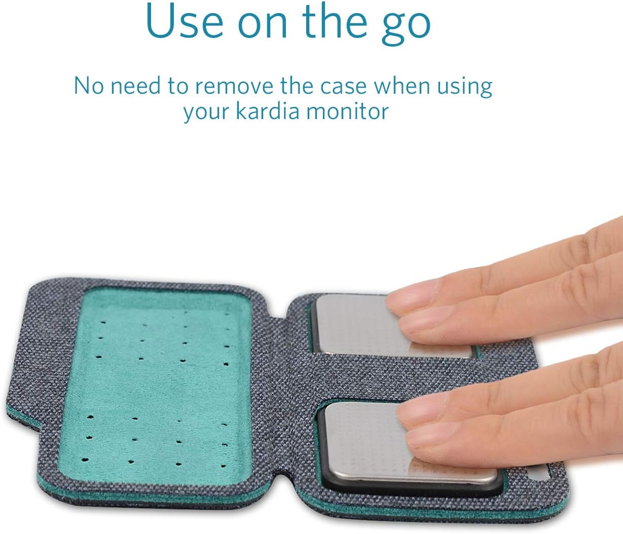 CoBak Kardia Mobile EKG Monitor Case - Compact Travel Design with Magnetic Closure, Dark Blue