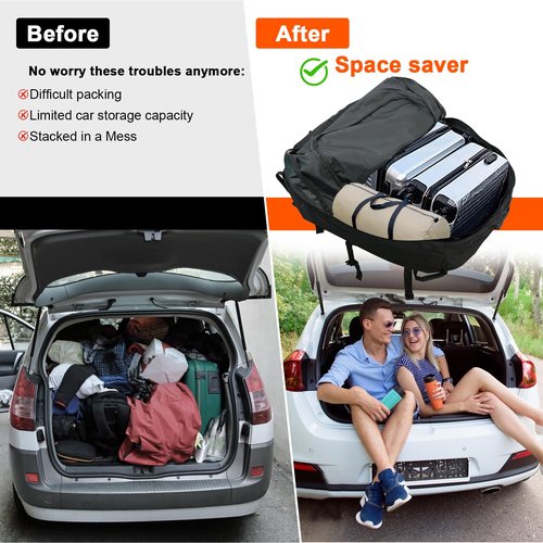 Car Rooftop Cargo Carrier Bag Waterproof Duty- Car Roof Top Carrier, Roof Top Carrying Bags 15 Cubic Feet