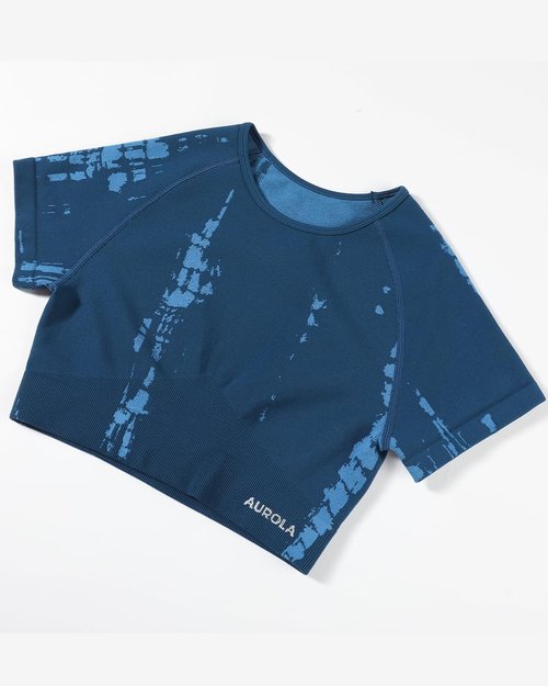 AUROLA Seamless Workout T-Shirts for Women - Short Sleeve Crop Top | Ideal for Gym & Yoga