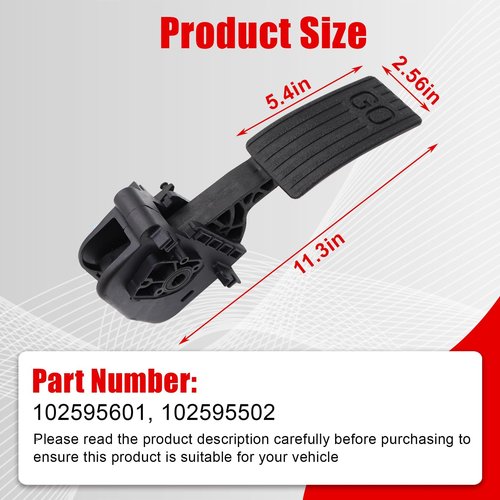 FZJDSD Golf Cart Accelerator Pedal Assembly Compatible with Club Car 2009-Up Precedent/Tempo/Onward Gas Models,Generation 2 Gas Golf Cart Golf Cart Accelerator Assembly Pedal Gen 2 102595502 102595601