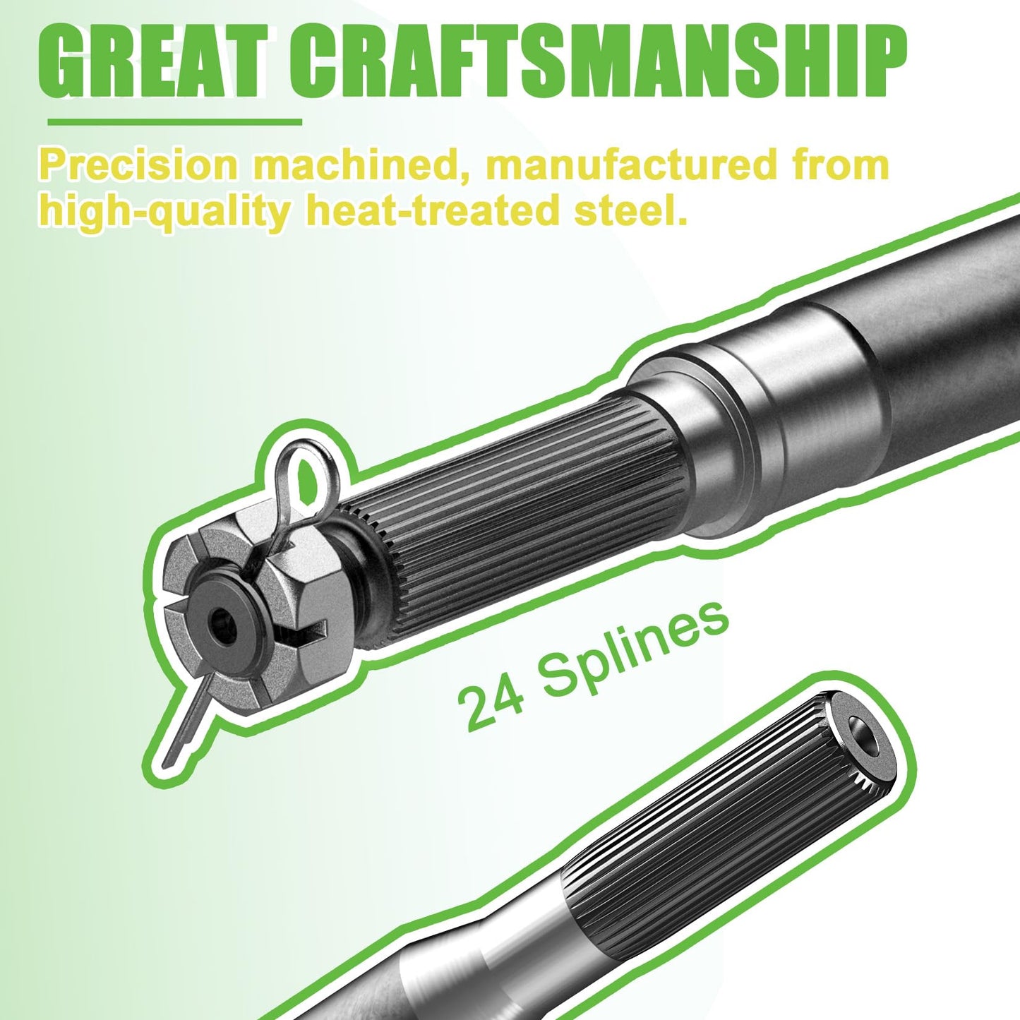 DRIVE UP Golf Cart Rear Splined Axle Shaft for EZGO TXT Electric 1994-2013 Driver Side OEM 20377-G11