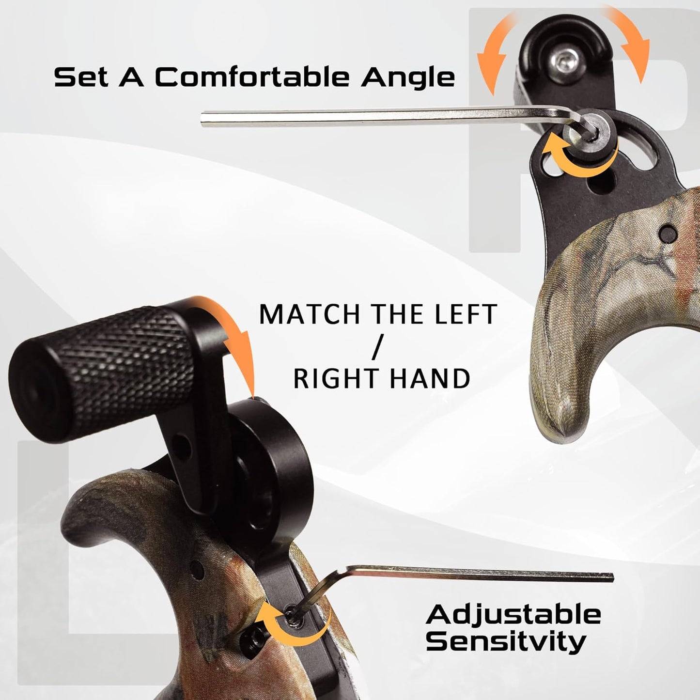 Skiennix Compound Bow Release - 360° Rotatable Thumb Trigger for Outdoor Archery Hunting