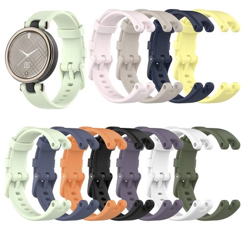 Compatible with Garmin Lily Bands, Replacement Silicone Water Resistant Fitness Watch Wrist Band Strap for Lily Smartwatch with Adapter Tools Accessories (ElevenColors)