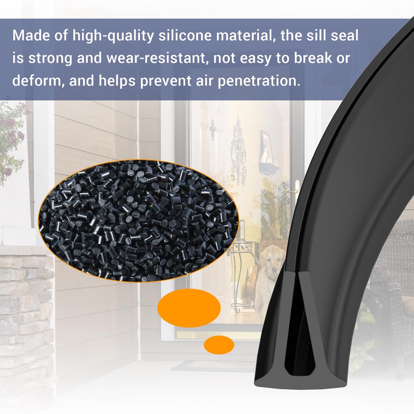 Storm Door Sweep Replacement for Larson & Pella Storm Door Expander Sweep, CH9030501 Sweep for Vinyl and Metal Door Sweep Assembly - Style 1 (2 Pack)