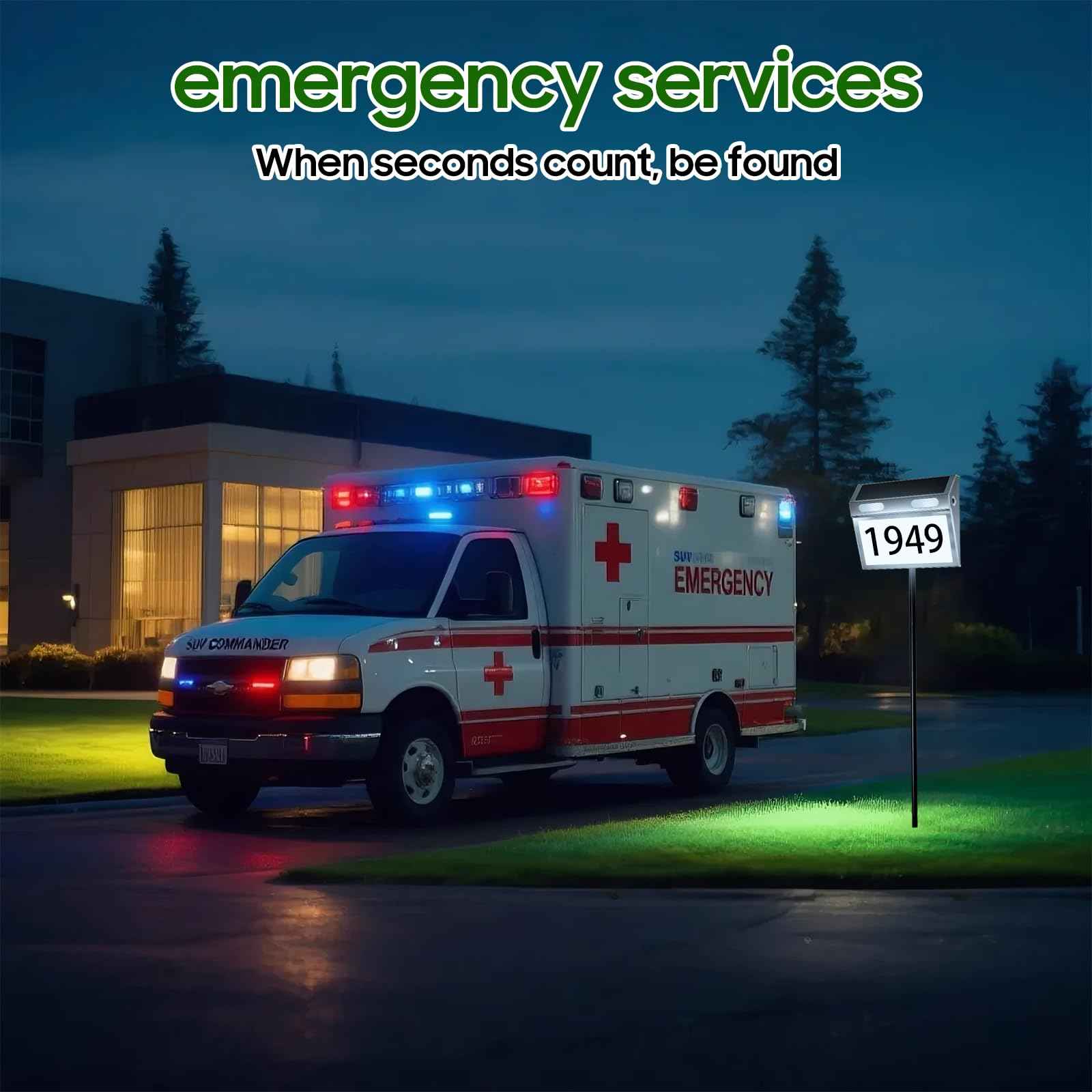 SNFKQPADJ Solar House Numbers for Outside Light Up - 3 Adjustable Color Temperatures (6000K/4000K/3000K)｜Stainless Steel Waterproof Address Sign｜Auto Light-Sensing & Easy Mount(Wall-mounted)