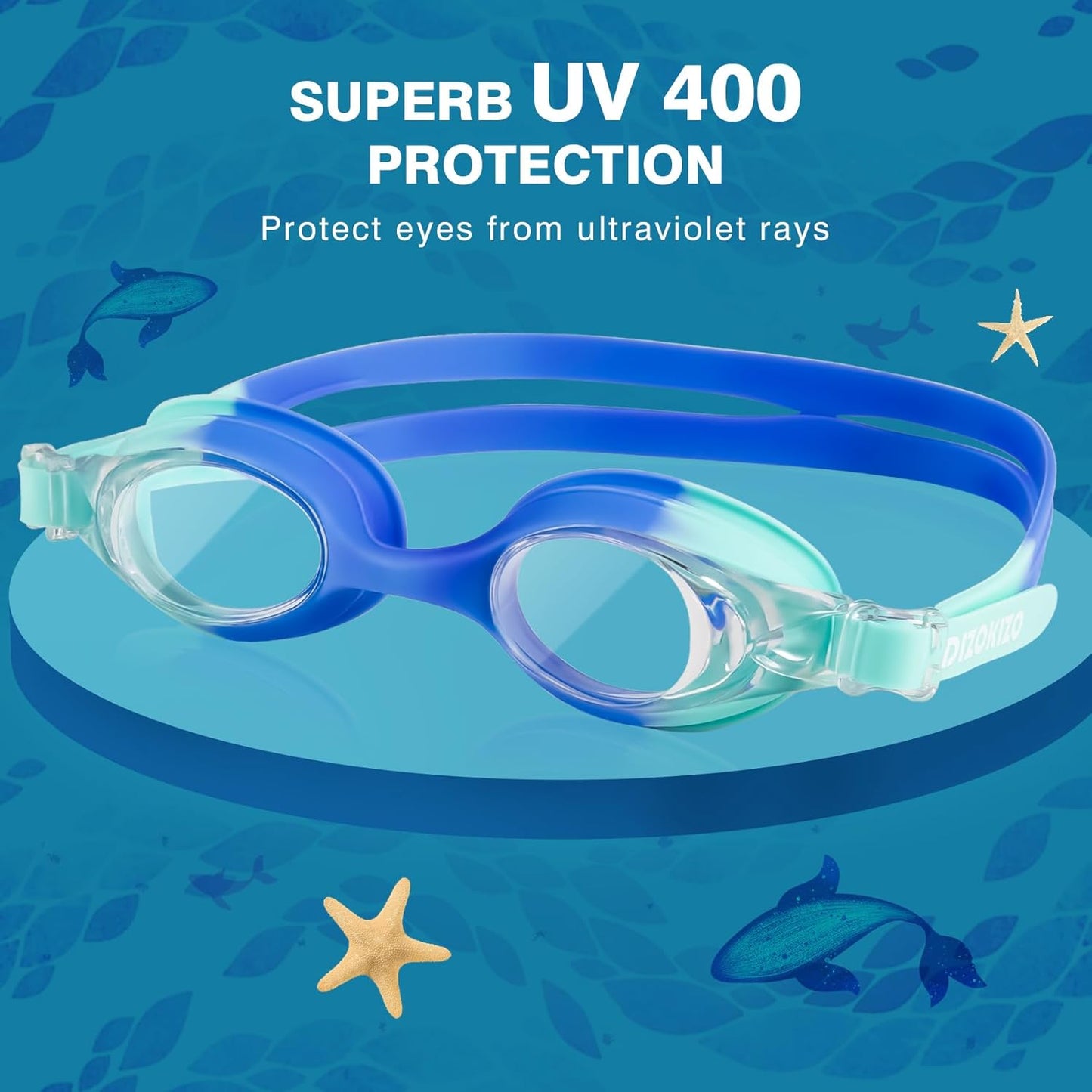 Skiennix Kids Swim Goggles - Anti-Fog UV Protection, Leak-Proof Design | 2 Pack for Ages 6-14
