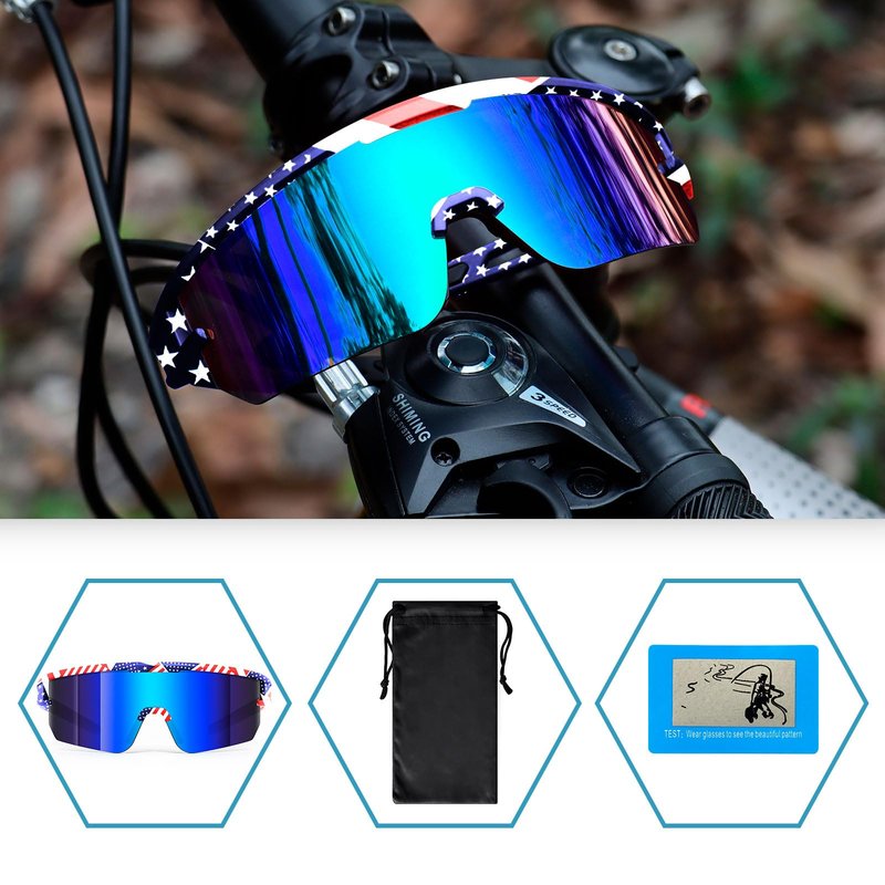 VEWOE Polarized Cycling Sunglasses for Men Women UV400 Baseball Glasses for MTB Riding Bicycle Running Driving Bike
