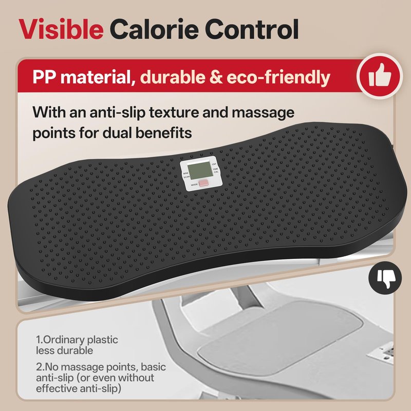 PASYOU Balance Board for Adults, Rock Stepper for Exercise at Home, Simulate Ski Machine with Resistance Band & LCD Display, 330lbs Weight Capacity, Ski Balance Trainer for Full Body