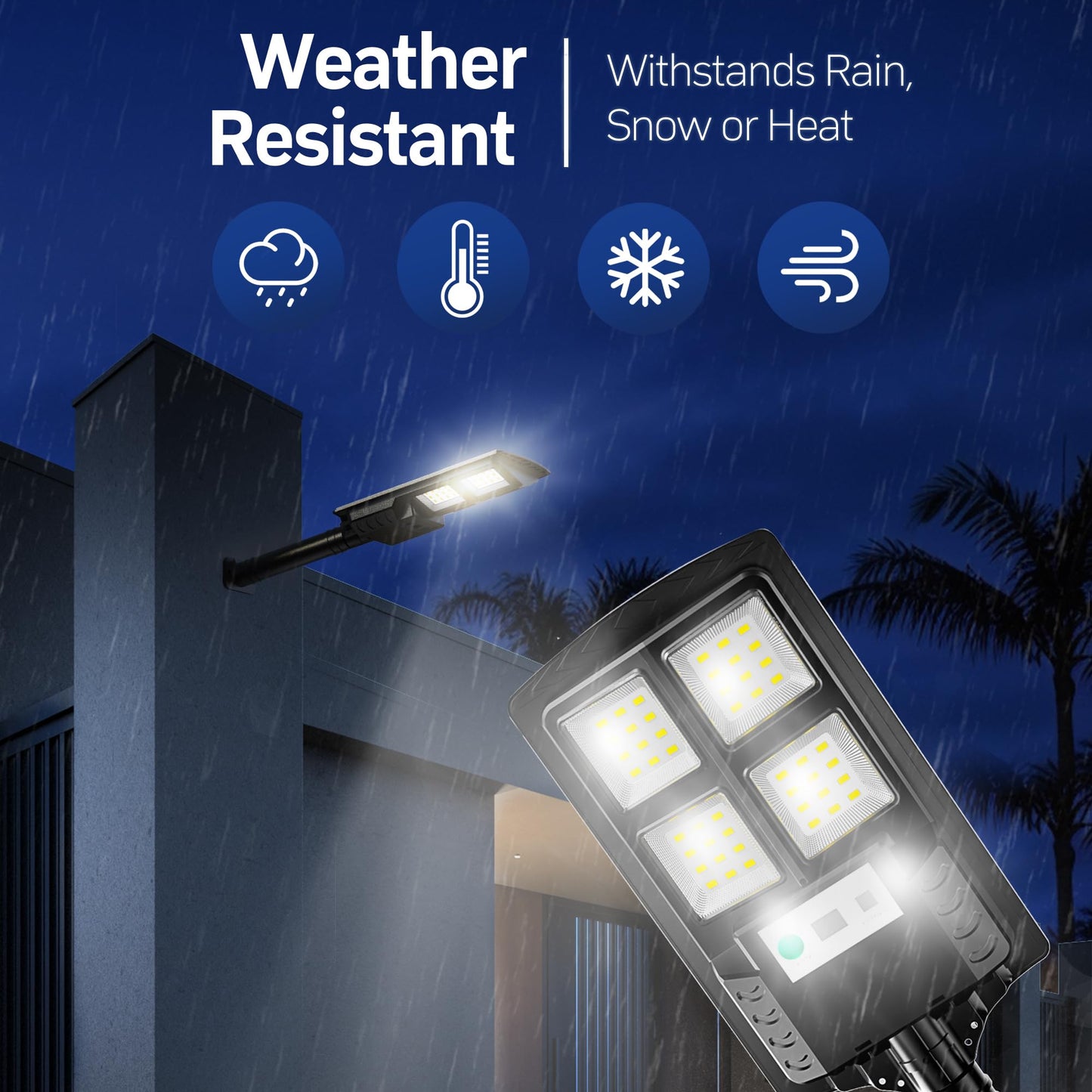 Outdoor Solar Lights with Motion Sensor – Dusk to Dawn Waterproof LED Flood Lights, Bright Solar Powered Wall Lights with Remote for Yard, Patio, Garden, Garage, Flag Pole