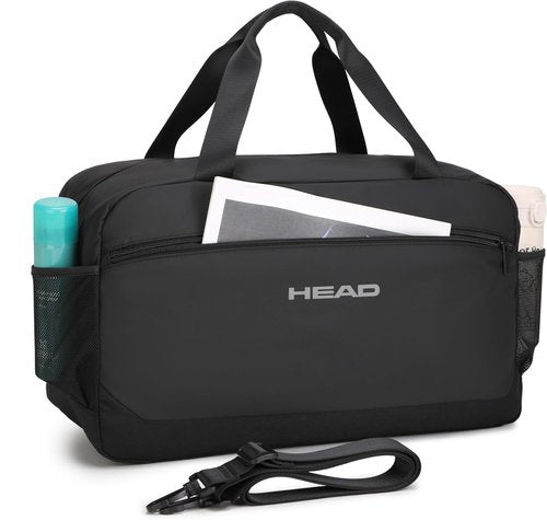 HEAD Waterproof Duffel Bag - Large Lightweight Gym Bag for Men | Durable Sports Duffle in Black