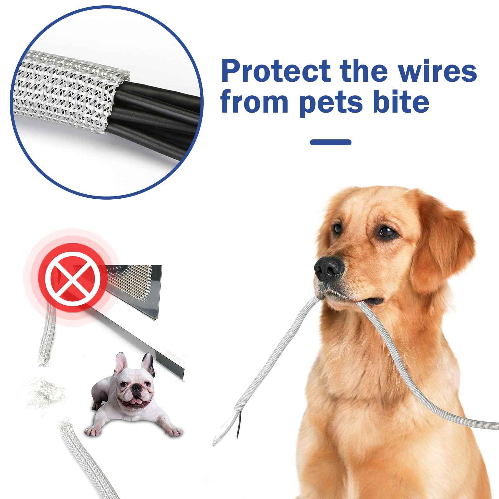 JOTO 1 Pack Cable Management Sleeve, 26 Feet Cord Organizer System with Zipper for TV Computer Office Home Entertainment, Flexible Cable Sleeve Wrap Cover Wire Hider System -Grey