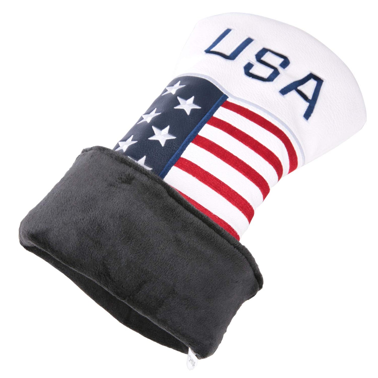 Golf Builder 2pcs/Set USA Stars and Stripes Golf Club Fairway Wood Head Covers White Leather USA 3 5 Wood Covers
