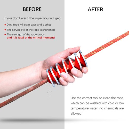 CAMNAL Climbing Rope Cleaning Brush - 360 All-Round Cleaning Tool for Ropes and Clotheslines