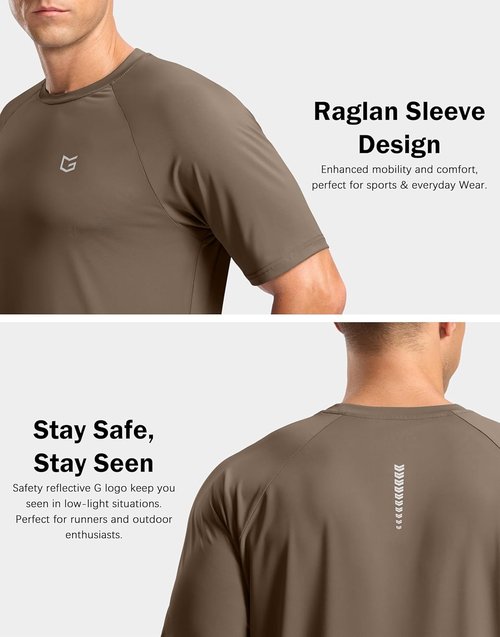 G Gradual Men's Athletic Performance Tee - Moisture-Wicking Cooling Short Sleeve Workout Shirt for Gym & Tennis