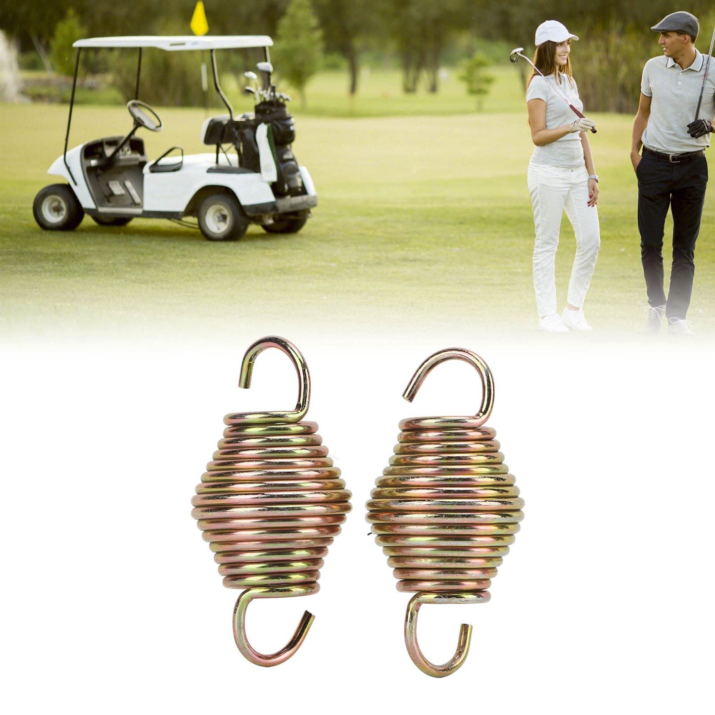 Yuecoom 2pcs Brake Return Spring, Club Car Brake Return Spring, Car Brake Pedal Return Springs, 1013531 Club Car Parking Pedal Return Spring Replacement for DS Gas Electric 1999‑Up