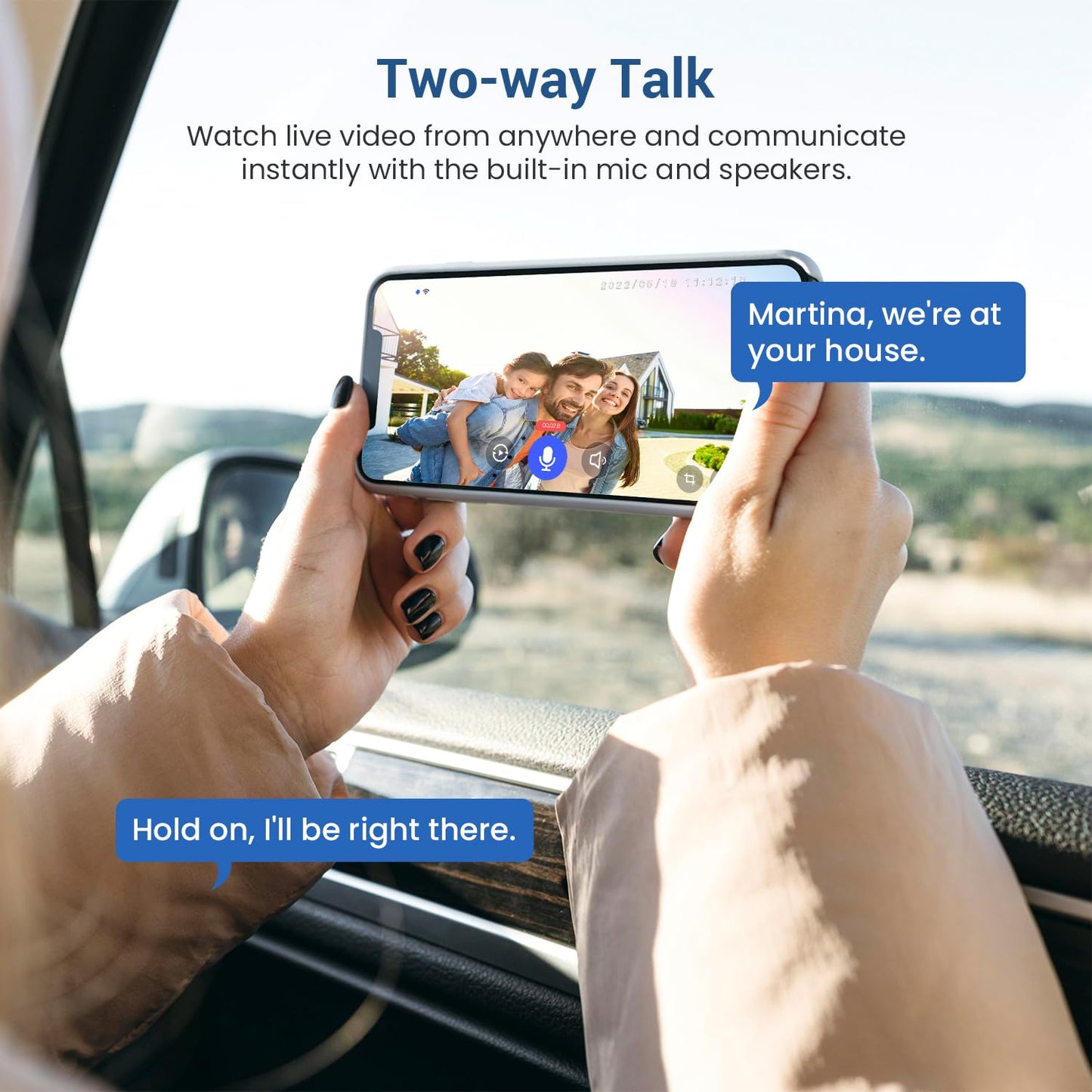 Guggre 1080P Wireless Video Doorbell Camera, AI Human Detection, Cloud Storage, Two-Way Audio, 2.4GHz Wi-Fi Support, Real-Time Alerts, Easy Installation, Night Vision (Brown)