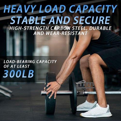 J Bryant Adjustable Landmine Belt Squat Attachment for 2" Olympic Barbells – Full-Body Training Tool with Carabiner Track Slot, Barbell Protection Sleeve, Heavy Duty Steel Construction