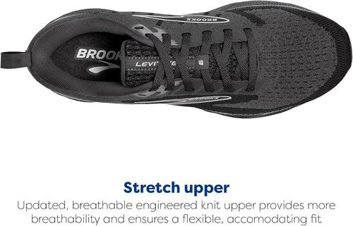 Brooks Men’s Levitate 6 Running Shoe - Lightweight Comfort in Blackened Pearl/Ebony - Size 8.5 Medium