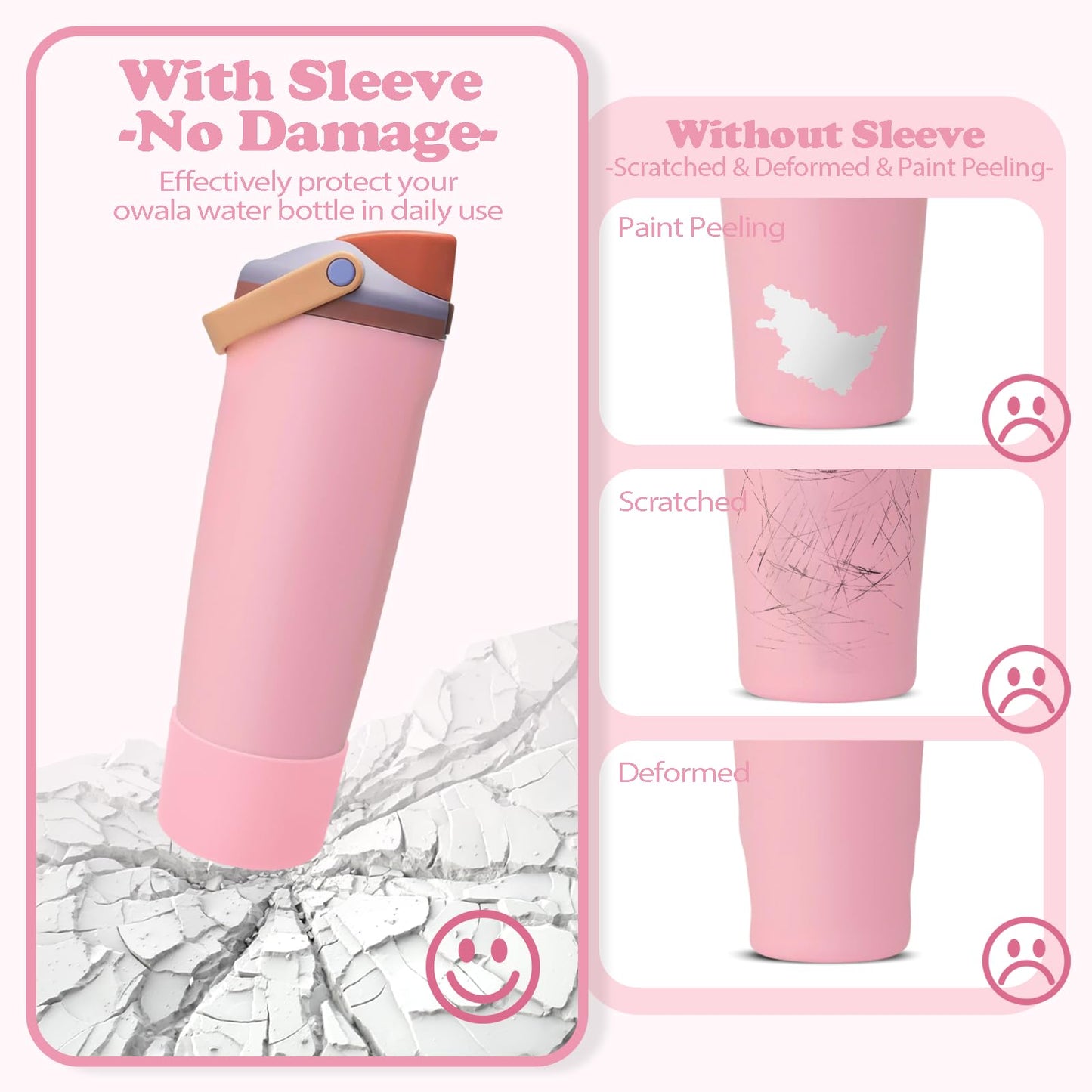 Kaitiaki Silicone Boot for Owala 30oz & 40oz FreeSip Sway Bottles & Tumblers - Non-Slip, Scratch-Resistant, Stability Enhancer, Available in 12 Colors (Kickflip)