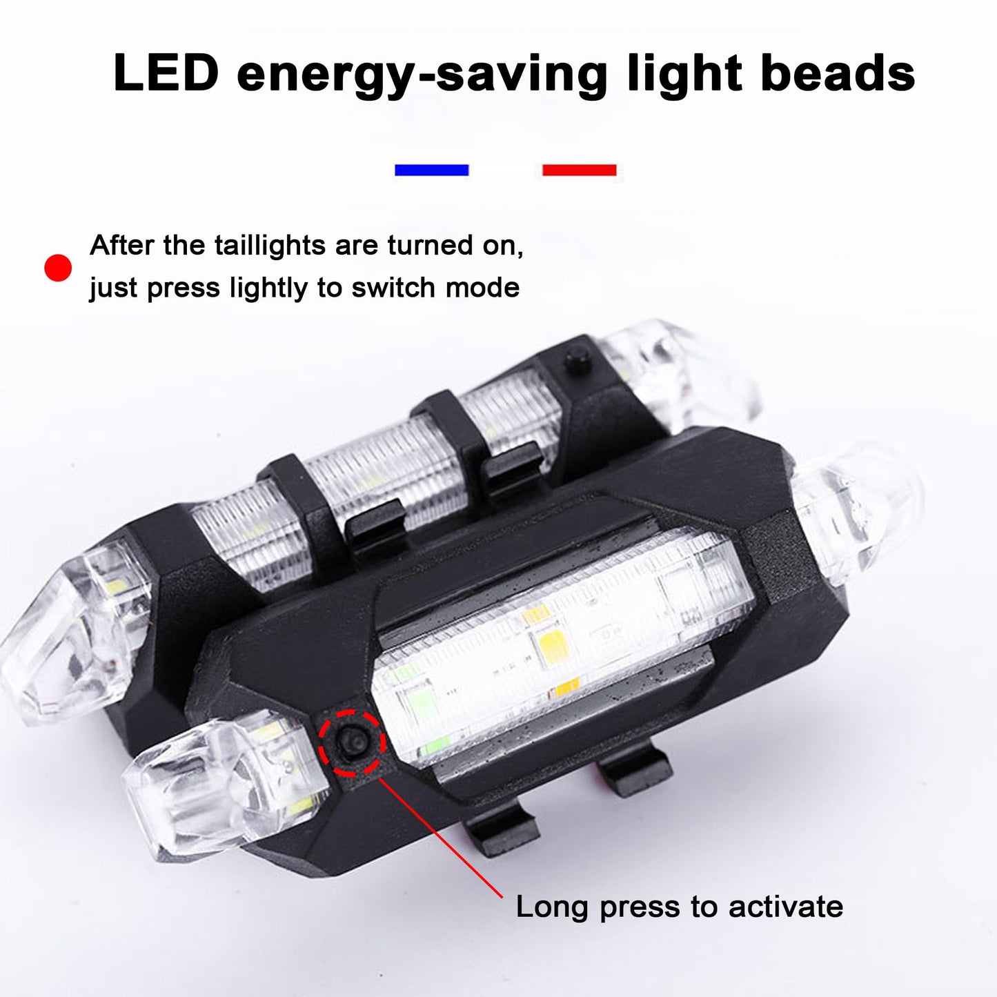 Rechargeable Bike Lights with Electric Bell, Ultra Bright Bicycle Lights for Night Riding, 3 Light Modes for Night Riding with Quick-Release - Bike Headlight with Horn and Tail Light
