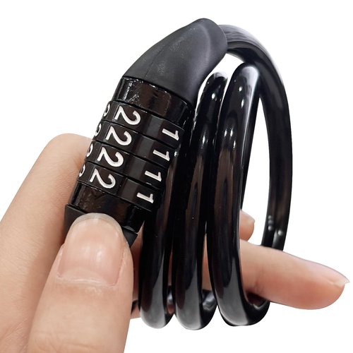 ASKGO Lock Bike Lock Cable with Combination Black
